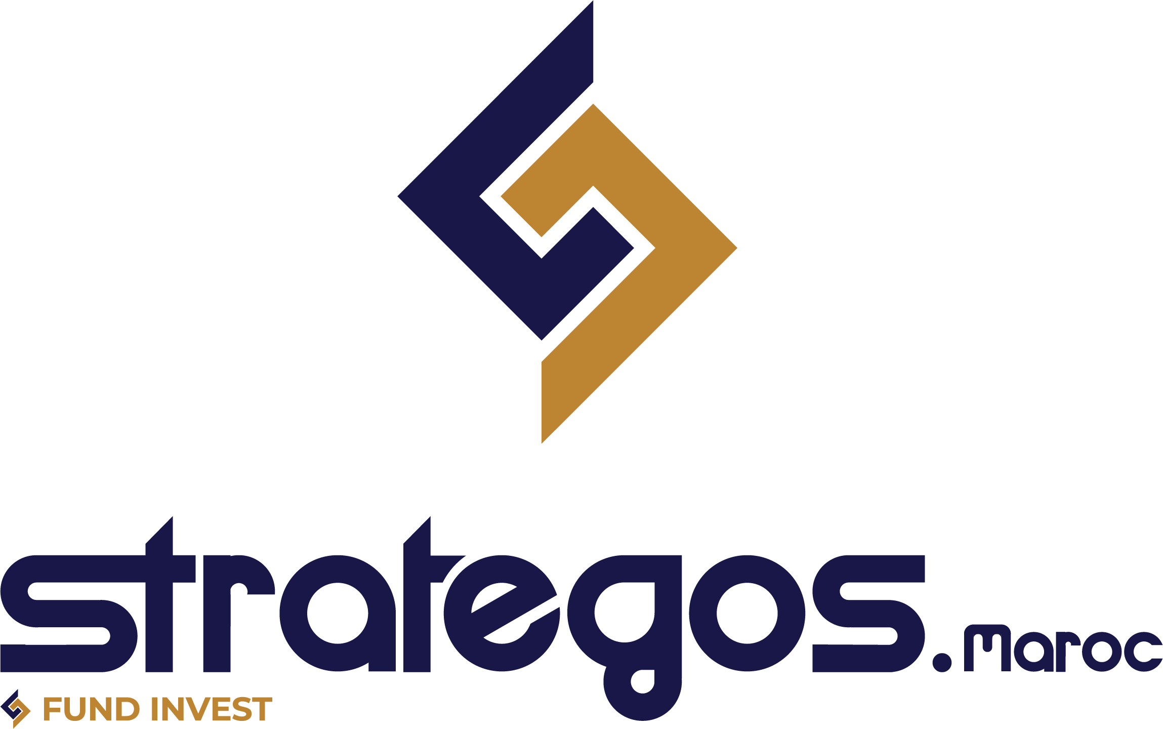 Logo officiel de Stratégos, cabinet de conseil stratégique et financier au Maroc.